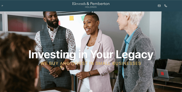 Screenshot of the Eleventh & Pemberton site Website